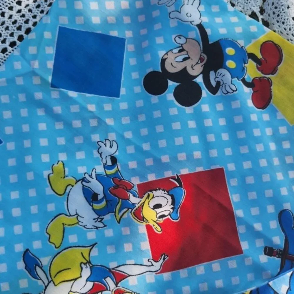 Vintage donald duck, mickey‎ bright vibrant pillowcases set of two.